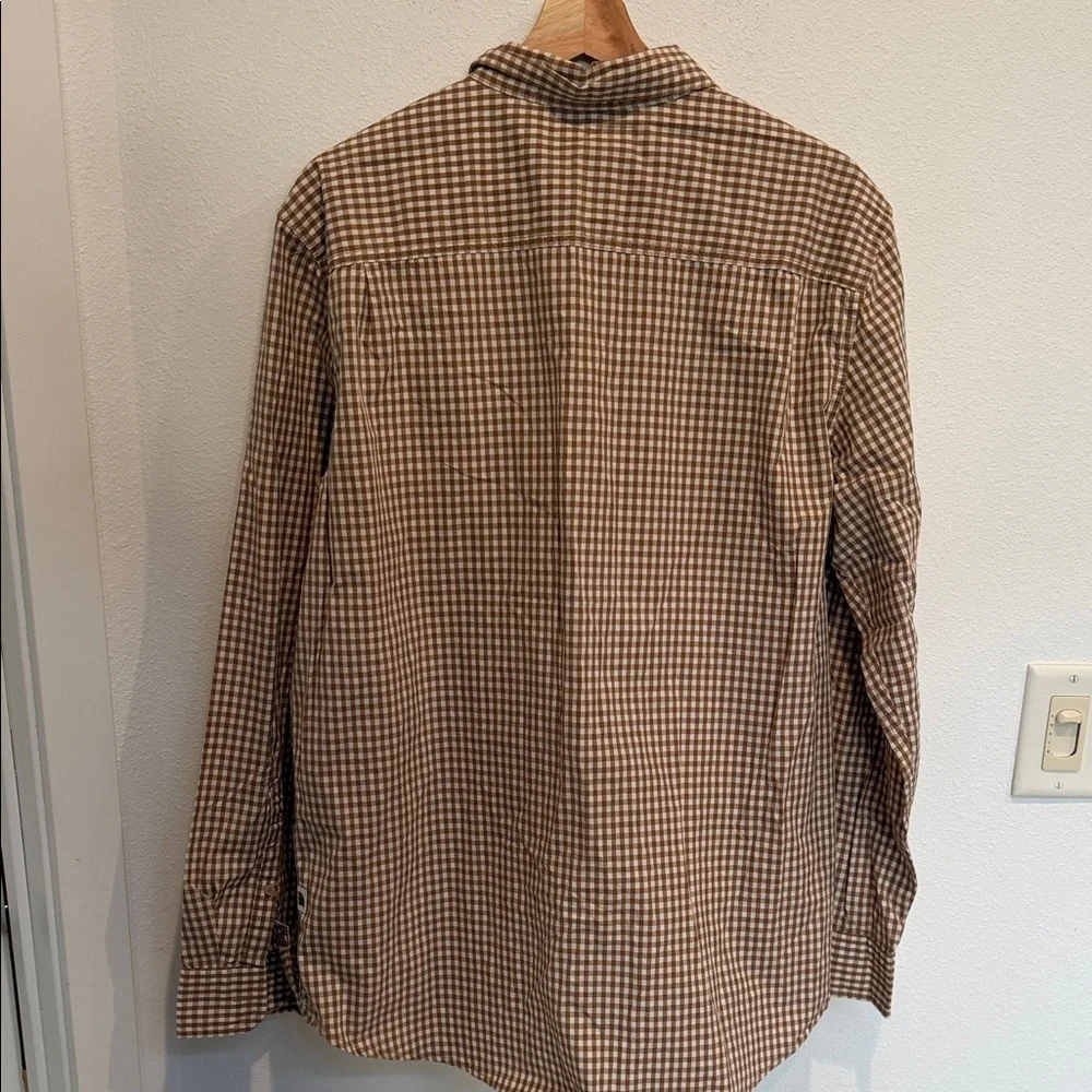 The North Face Brown Gingham Lightweight Shirt Jacket